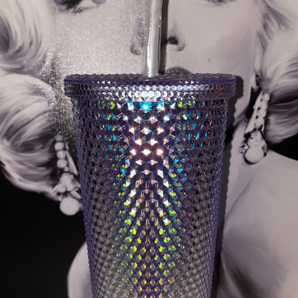 Geometric Tumbler cup with straw - Picture 3 of 6